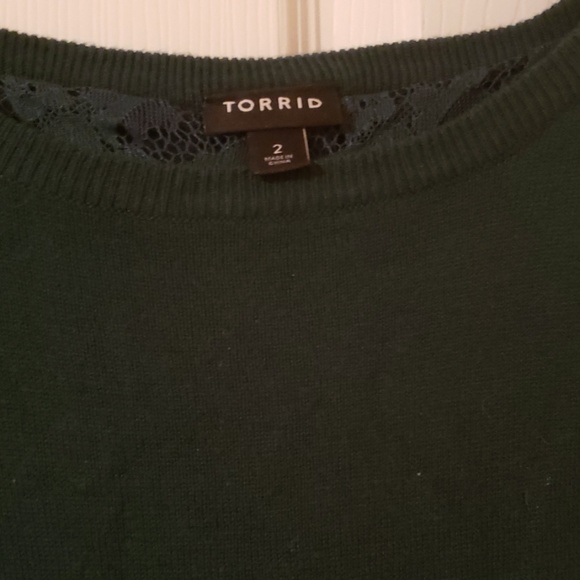 Green lace sweater from torrid - Picture 5 of 5